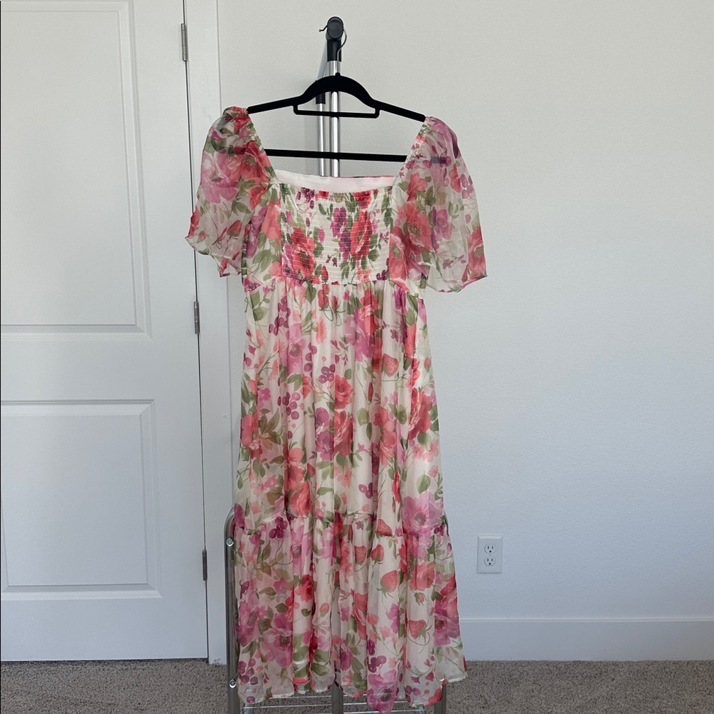 Abercrombie & Fitch Emerson Angel Sleeve Midi Dress - Picture 4 of 5